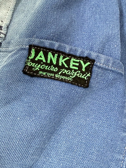 1950s French Jankey Blue Cotton-Twill Workwear Jacket