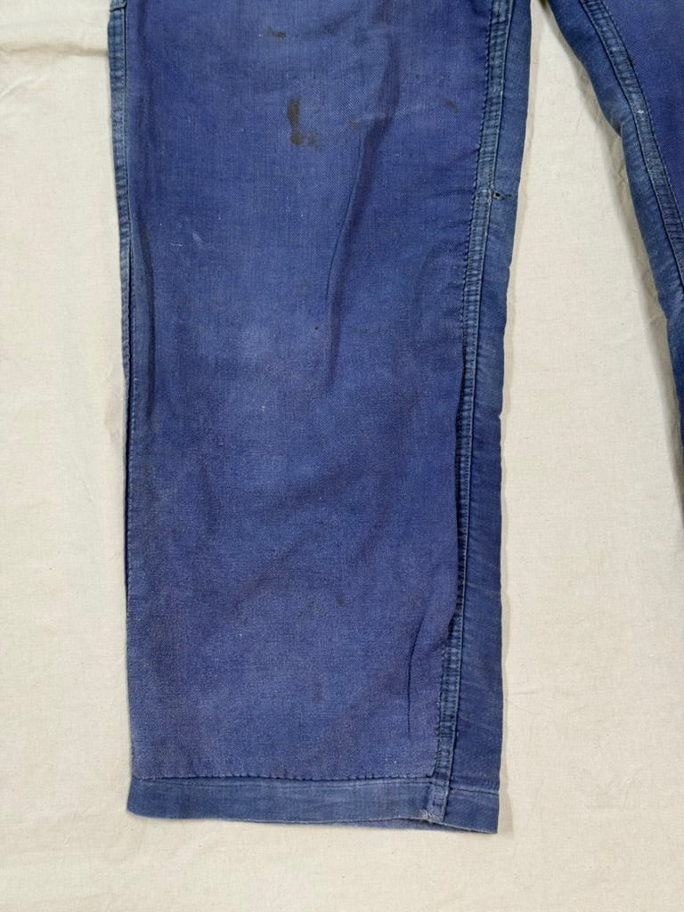 1950s - 1960s Le Pilote French Moleskin Work Pants [34.6"W]