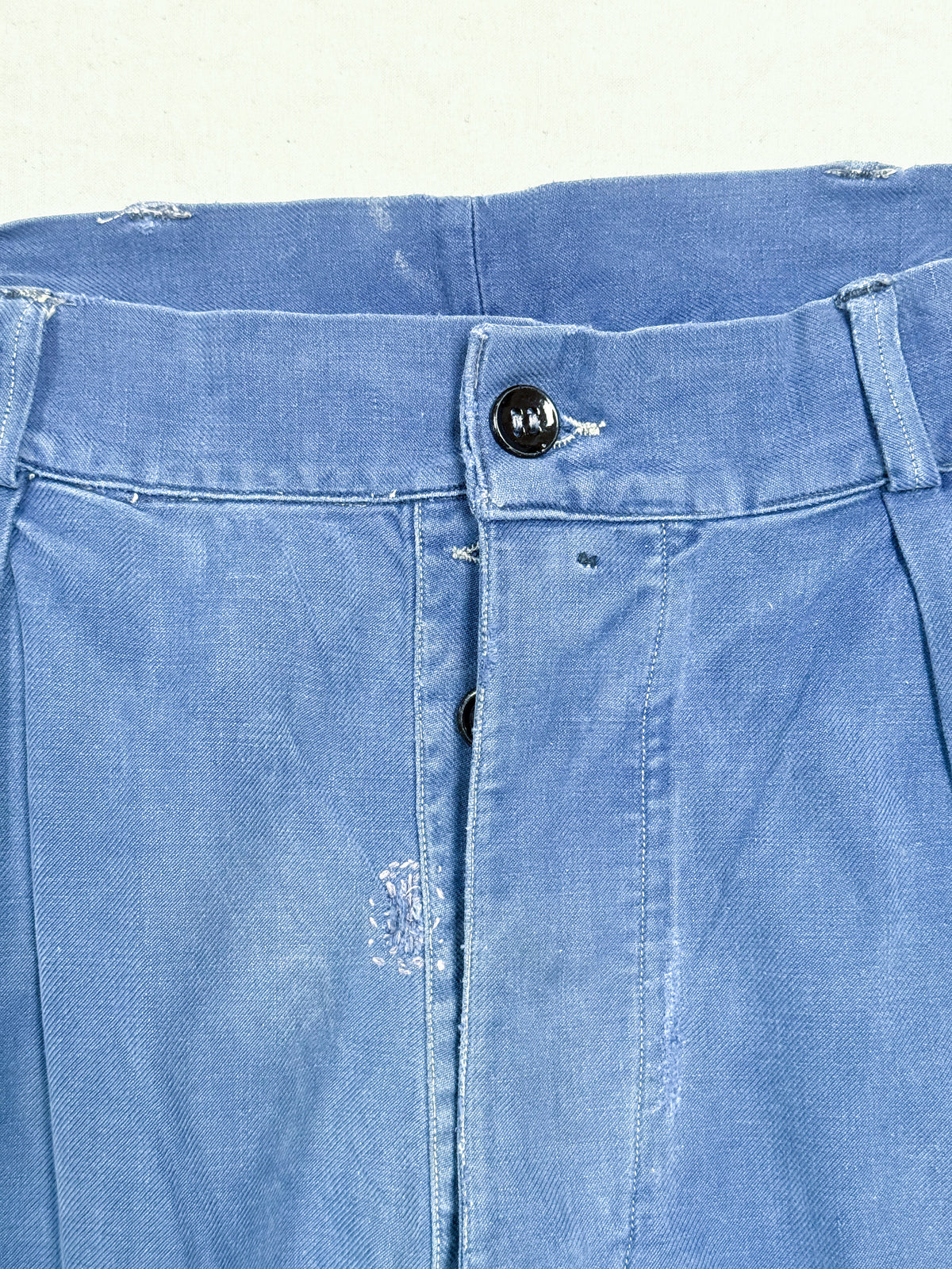 1950s French Cotton Twill Work Trousers [34.6W]