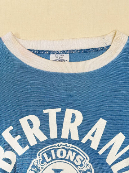 1970s Printwear Bertrand Missouri Lions International Ringer T-Shirt [L]