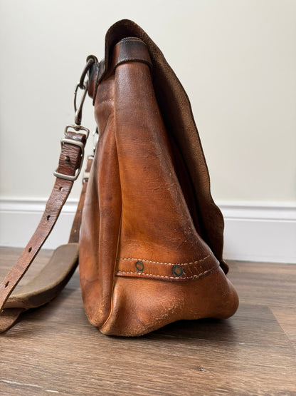1970 US Postman Leather Mail Carrier Bag