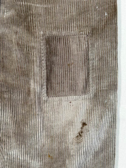 1930s French Light Brown Corduroy Pants [37W]