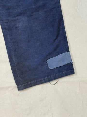 Early 1950s Mont Kemmel “Le Merveilleux” French Moleskin Work Pants [36"W]