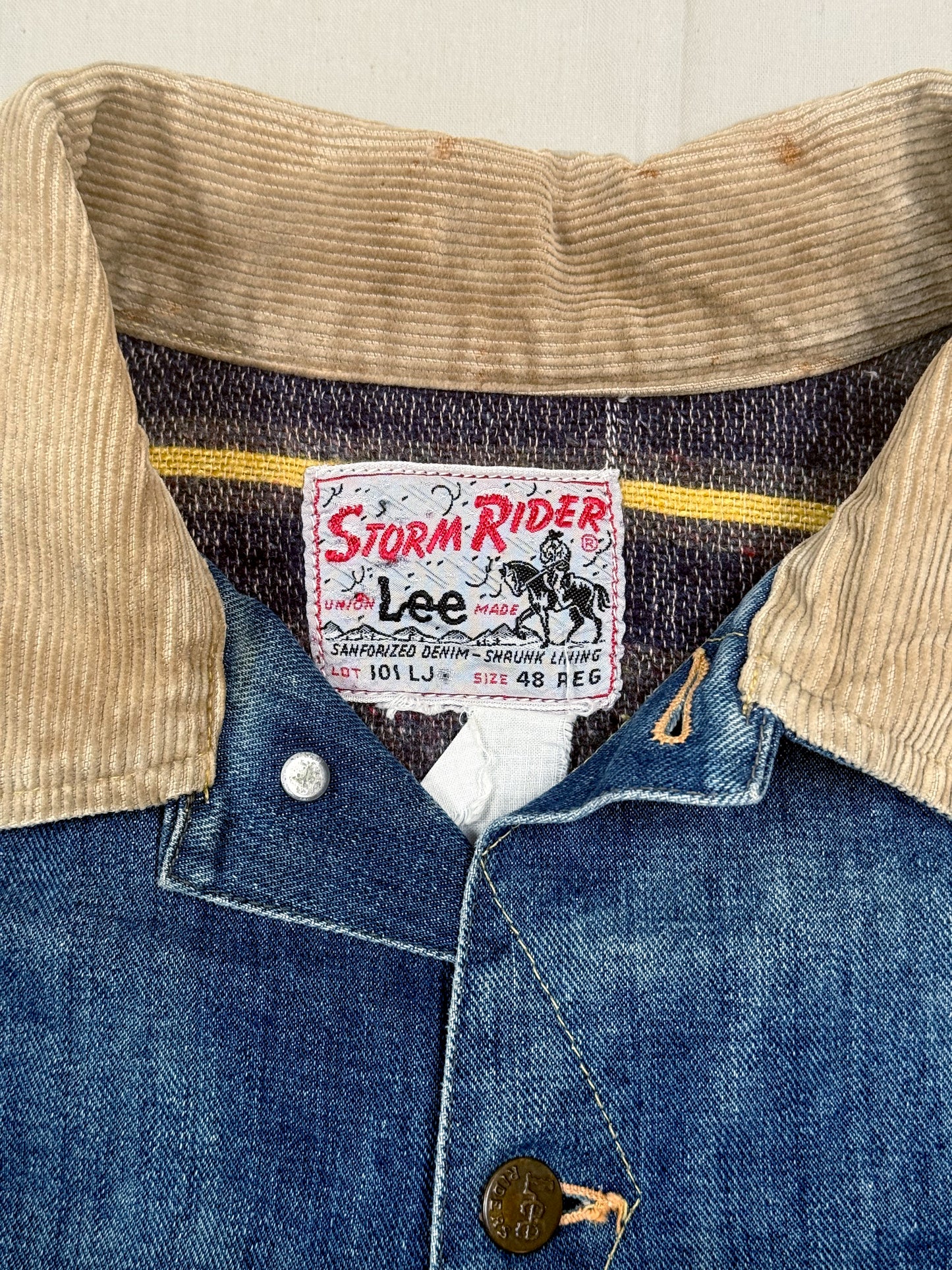 Early 1960s Lee 101-LJ Storm Rider Denim Jacket [48 REG]