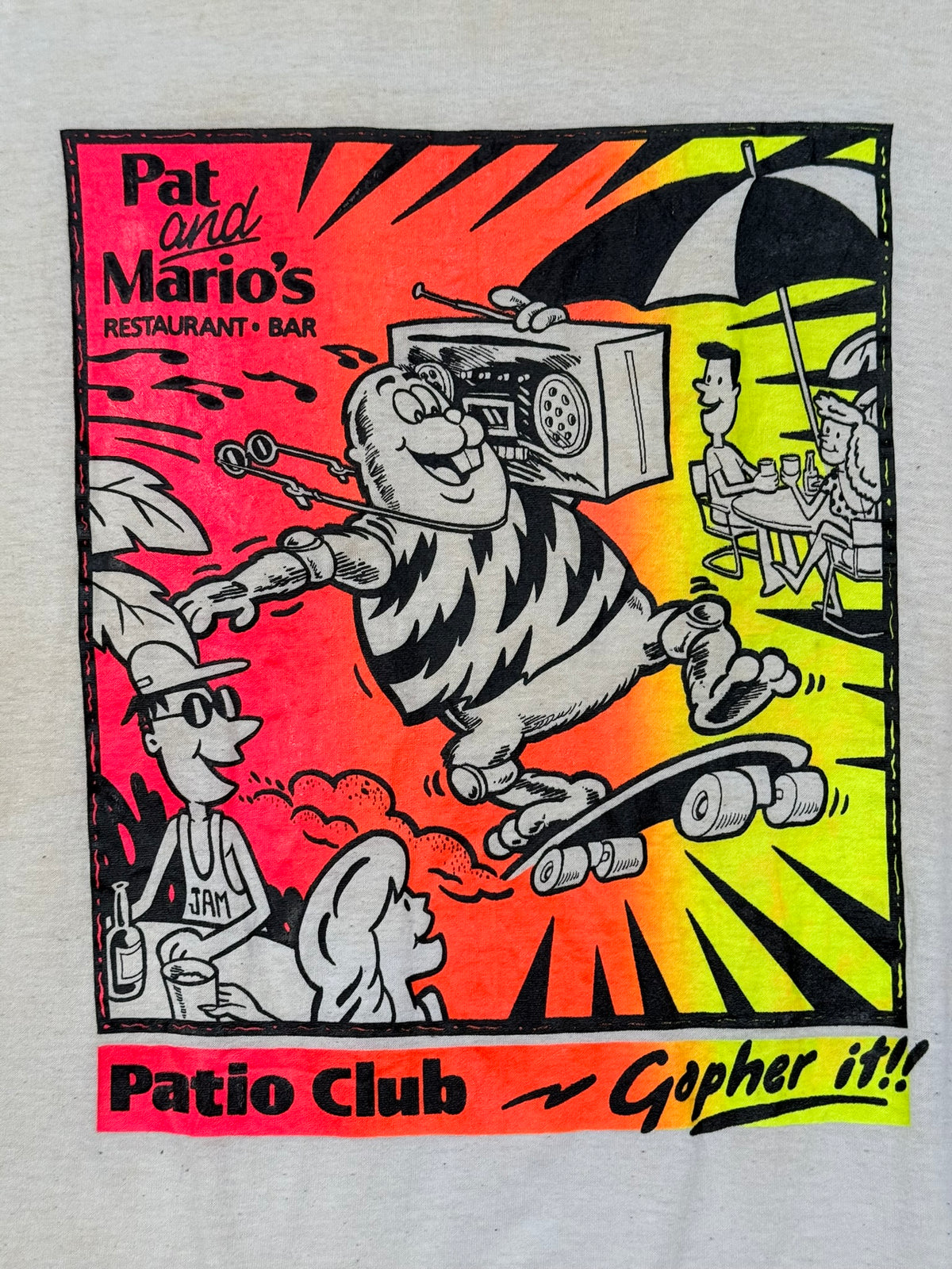 1980s–1990s Pat & Mario’s Patio Club Graphic T-Shirt [L–XL]