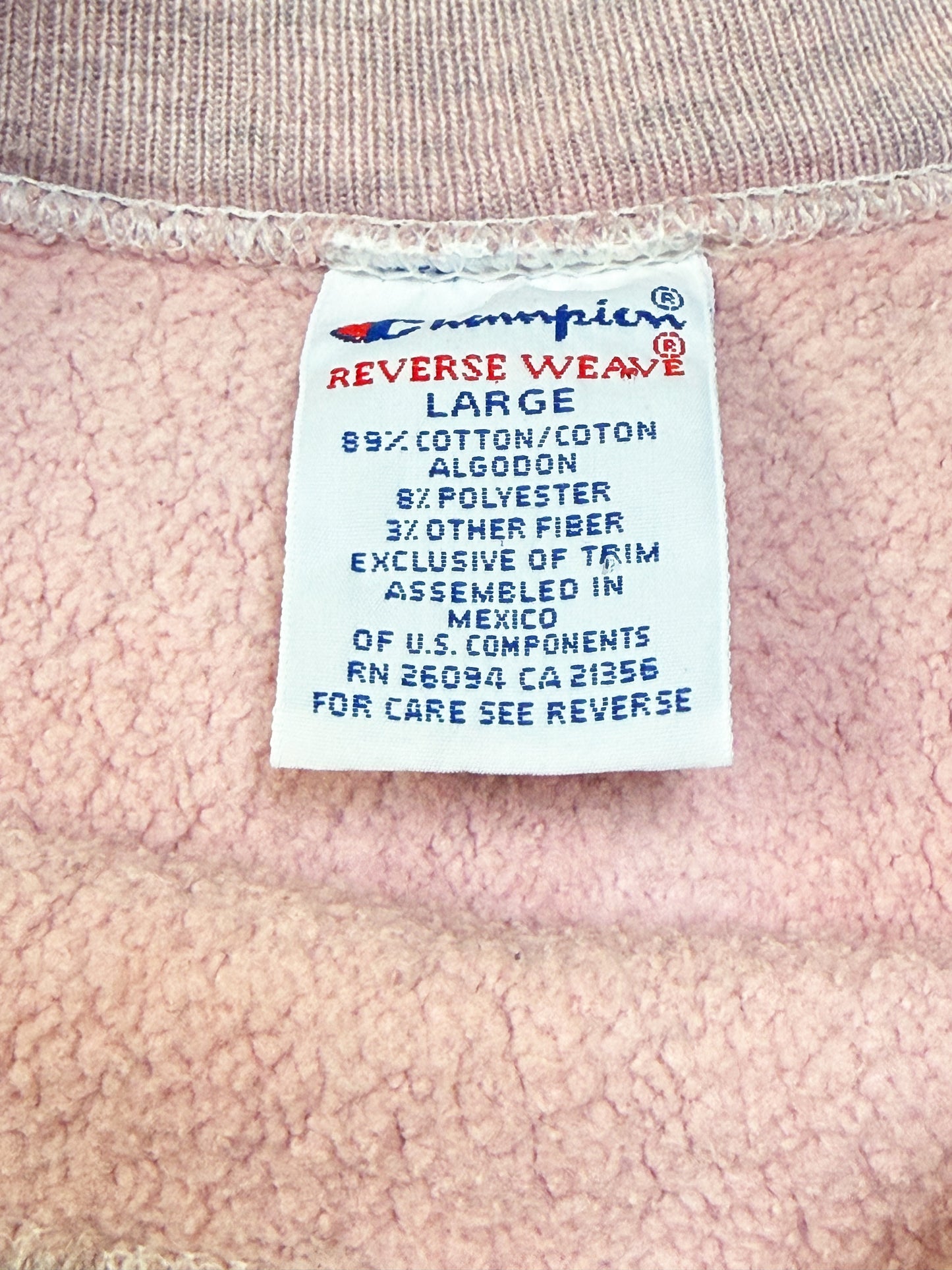 1996 Champion Reverse Weave Northwestern Rose Bowl Sweatshirt [L]