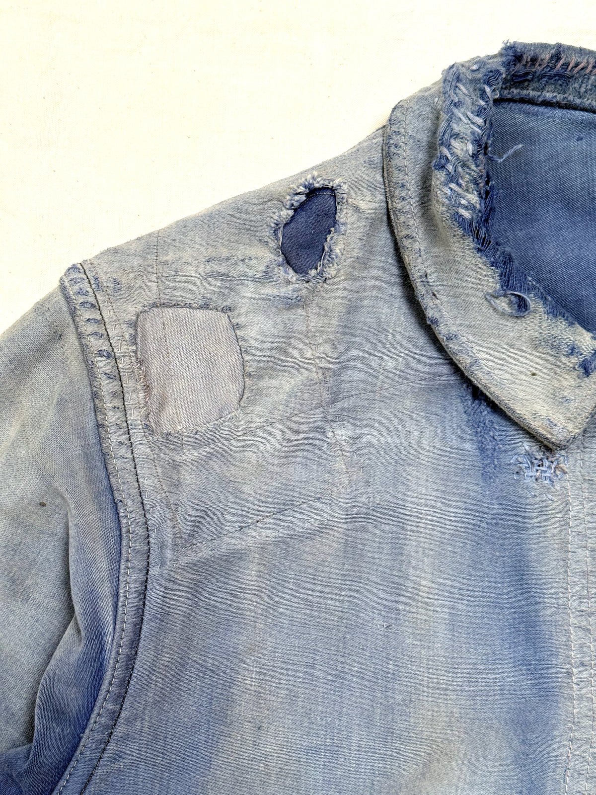 1940s Le Super Fermier French Moleskin V-Pocket Chore Jacket