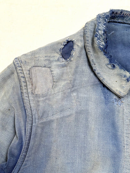 1940s Le Super Fermier French Moleskin V-Pocket Chore Jacket