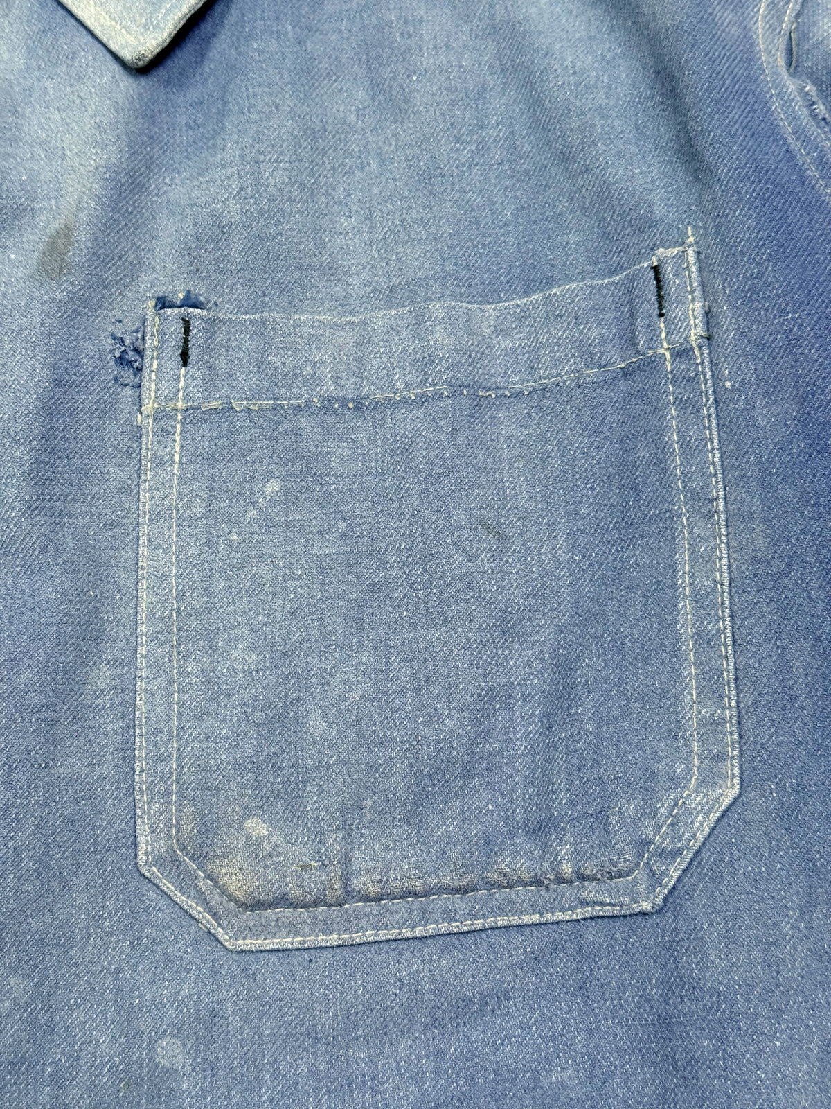 1960s French Marque Bleue Cotton Twill Work Jacket