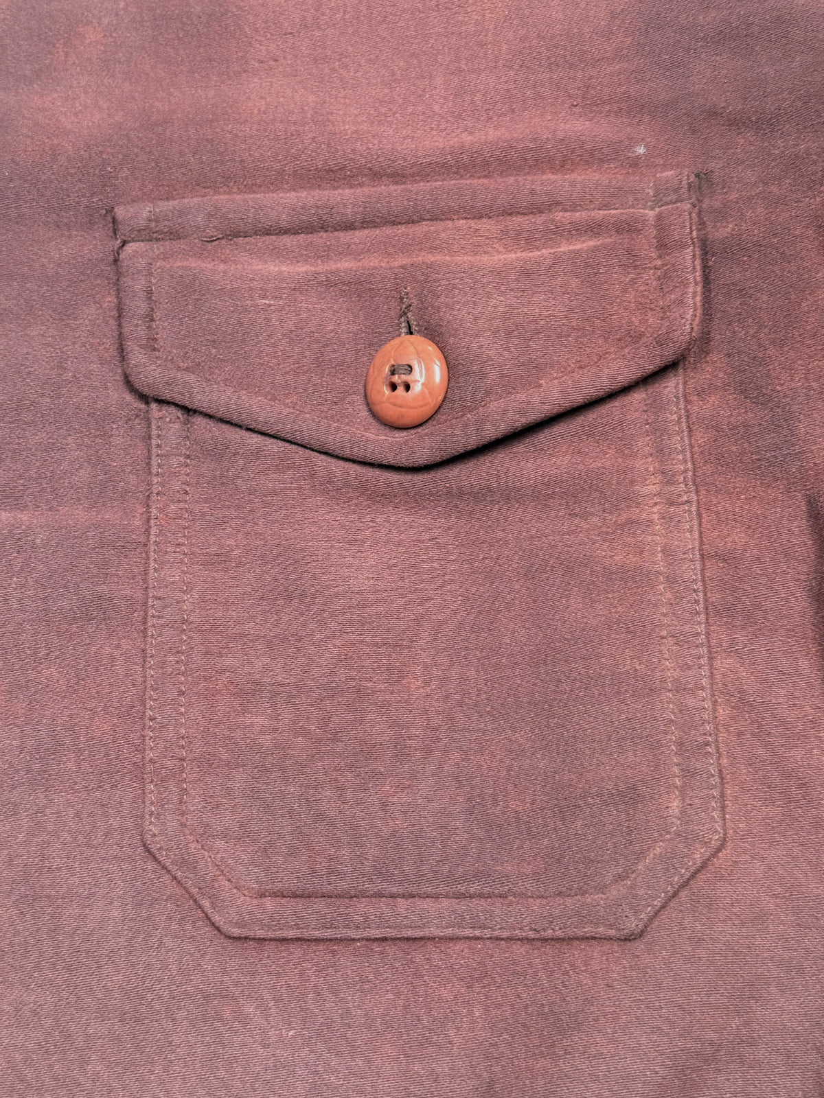 1950s French Sportil Rare Burgundy Moleskin Cyclist Jacket