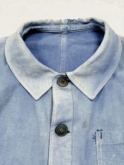 1960s French Marque Bleue Cotton Twill Work Jacket