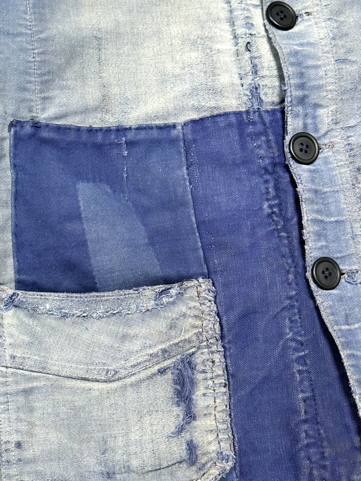 1940s Le Super Fermier French Moleskin V-Pocket Chore Jacket