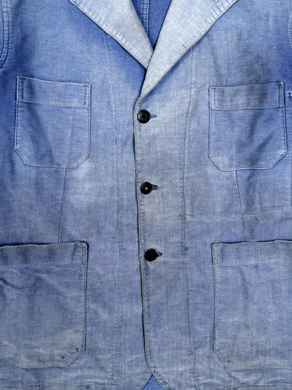 1940s - 1950s Le Belge French 4 Pocket Moleskin Blazer