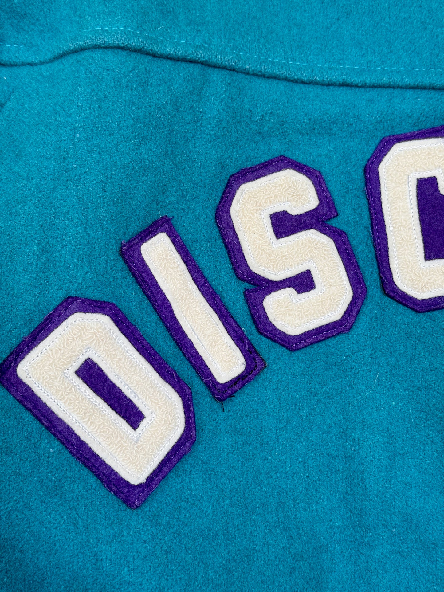 1980s - 1990s Canada Registered Teal and Purple Varsity Jacket [L]