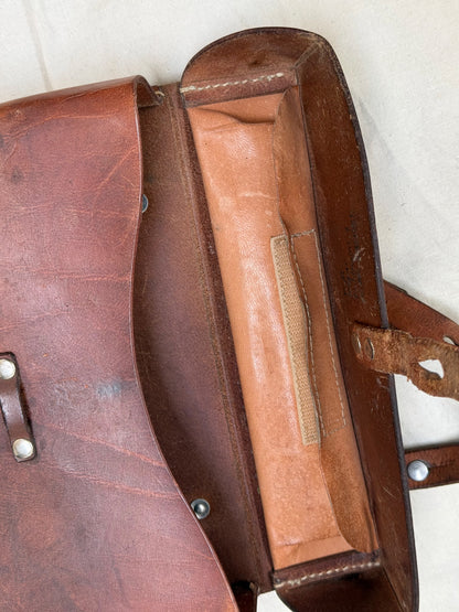 1983 Swiss Army Brown Leather Shoulder Bag