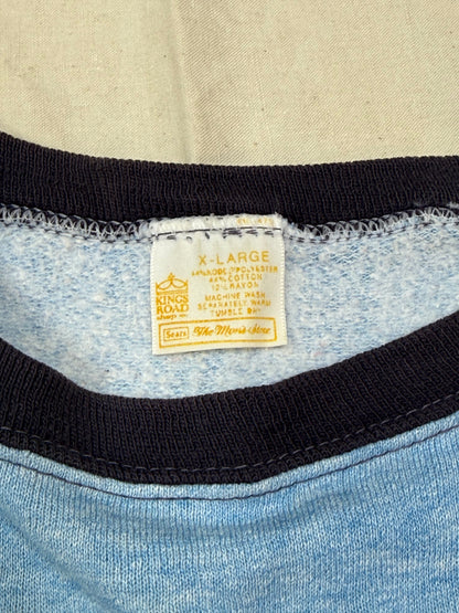 1970s Sears Budweiser Short Sleeves Ringer Sweatshirt [XL]