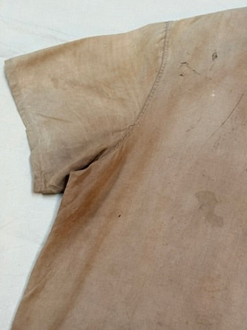 1950s French Faded Cotton Work Shirt – Beige