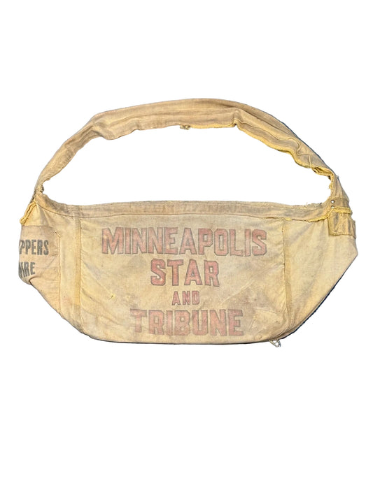 1940s - 1950s Minneapolis Star and Tribune Newspaper Bag