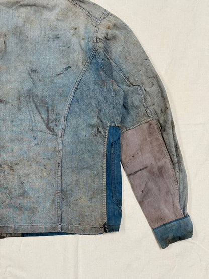 1910s–30s Exceptional Rare French Indigo Patchwork Workwear Jacket