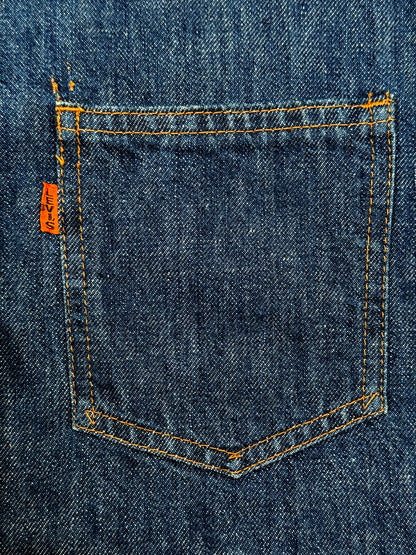 1970s Levi's Big E Orange Tab Reversible Denim Waistcoat