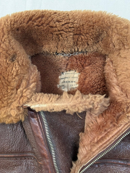 1944-1945 British Royal Air Force Irvin Leather Flying Jacket - converted to Vest [SIZE 4]