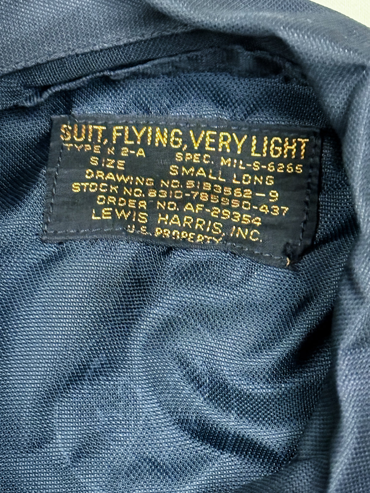 1950s USAF K-2A Very Light Flying Suit [Small Long]
