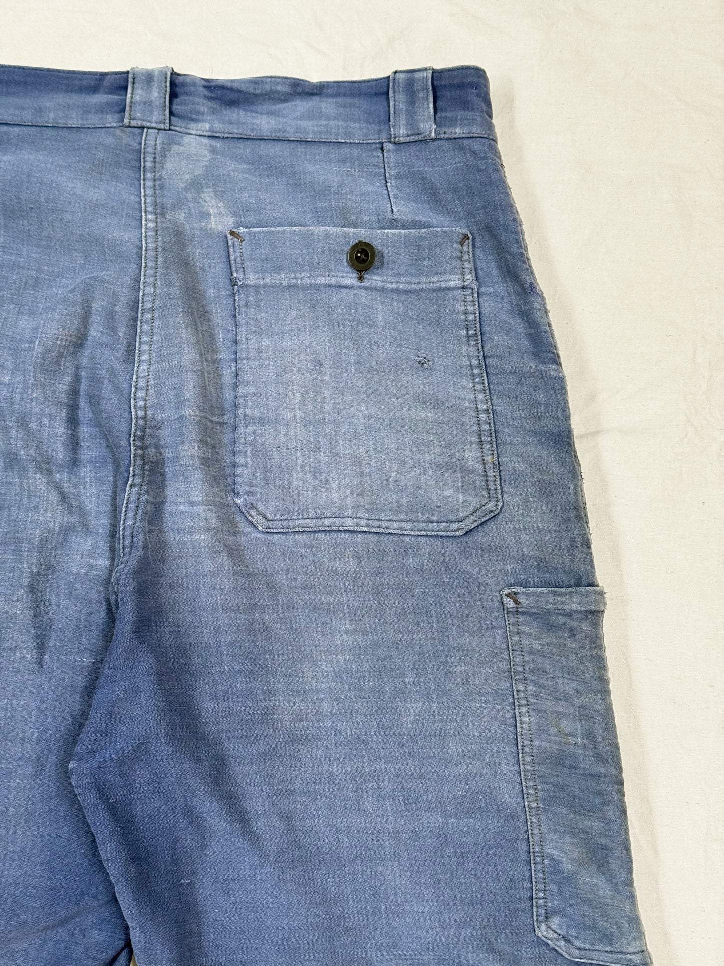 1950s - 1960s Le Pilote French Moleskin Work Pants [34.6"W]