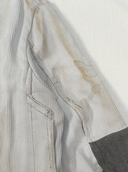1950s French Salt and Pepper Coutil Clothing Hunting Jacket