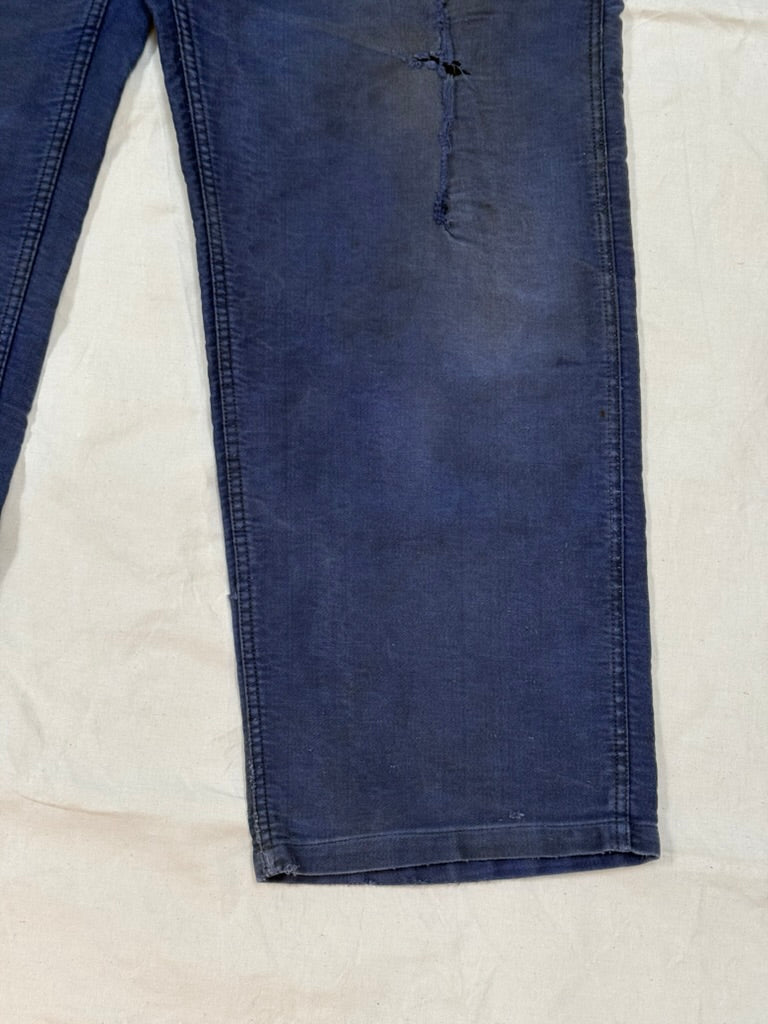 Early 1950s Mont Kemmel “Le Merveilleux” French Moleskin Work Pants [36"W]
