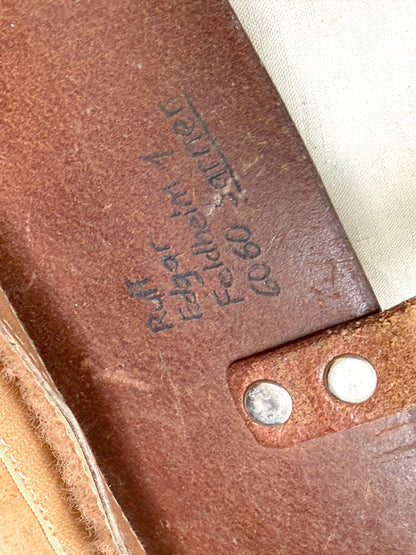 1983 Swiss Army Brown Leather Shoulder Bag