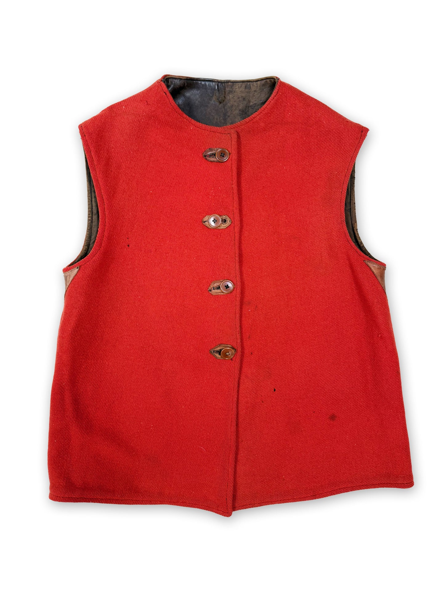 1940s British Army Leather Jerkin [Reversible]