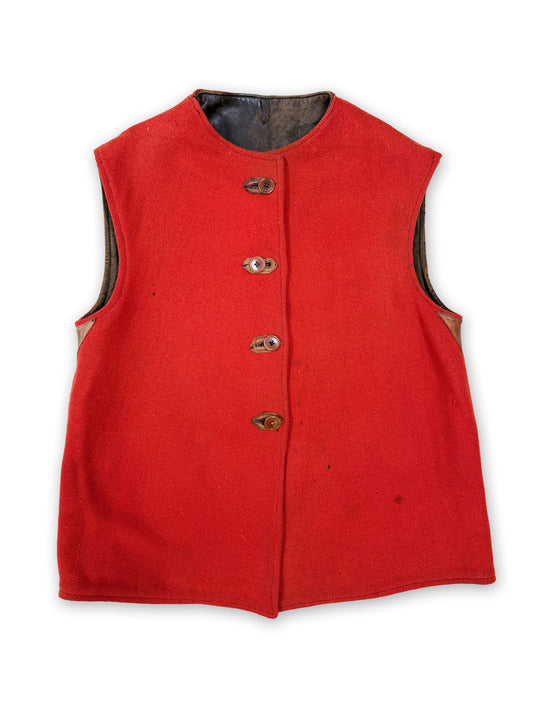 1940s British Army Leather Jerkin [Reversible]