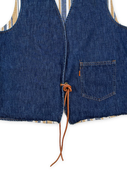1970s Levi's Big E Orange Tab Reversible Denim Waistcoat