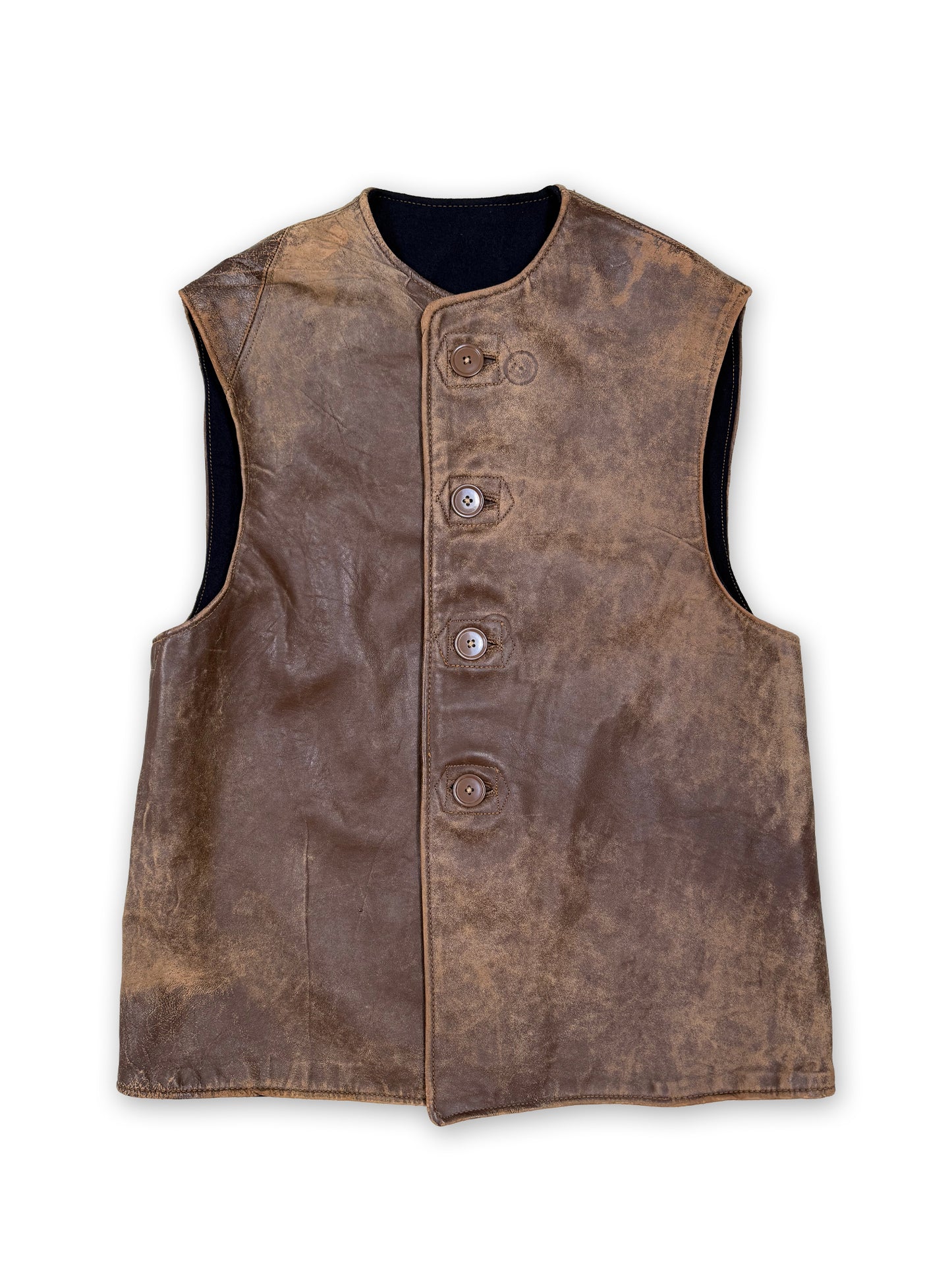 1940s British Army WWII RAF Leather Jerkin [Size 1]