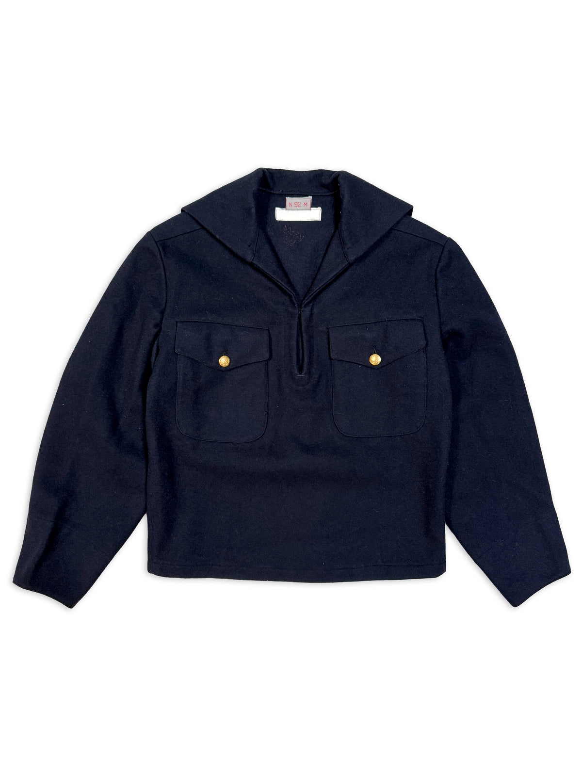 1970s–1980s Swedish Navy Wool Sailor Smock