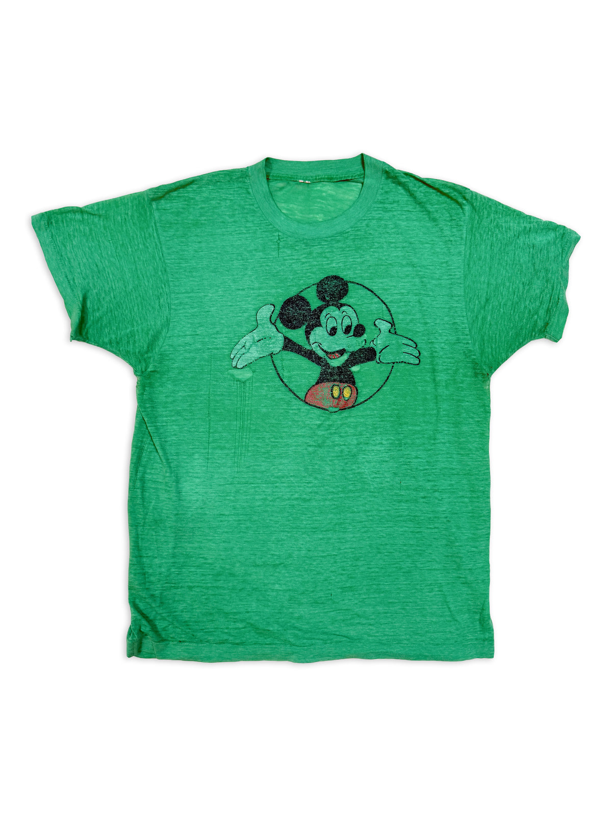 1980s Mickey Mouse Paper-Thin Single Stitch T-Shirt – Green
