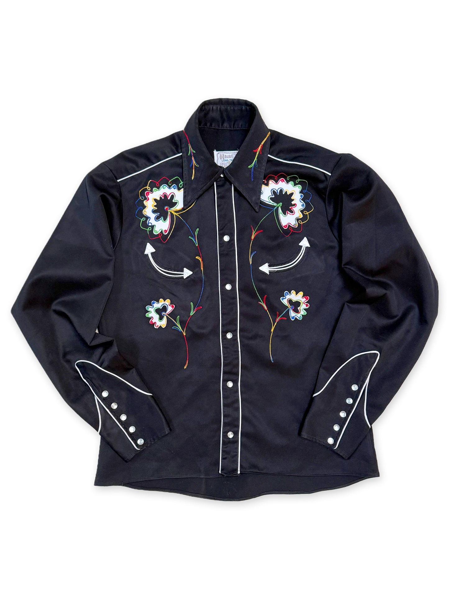 1970s H Bar C California Ranchwear Embroidered Western Shirt – Long Tail