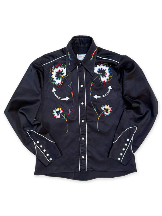 1970s H Bar C California Ranchwear Embroidered Western Shirt – Long Tail