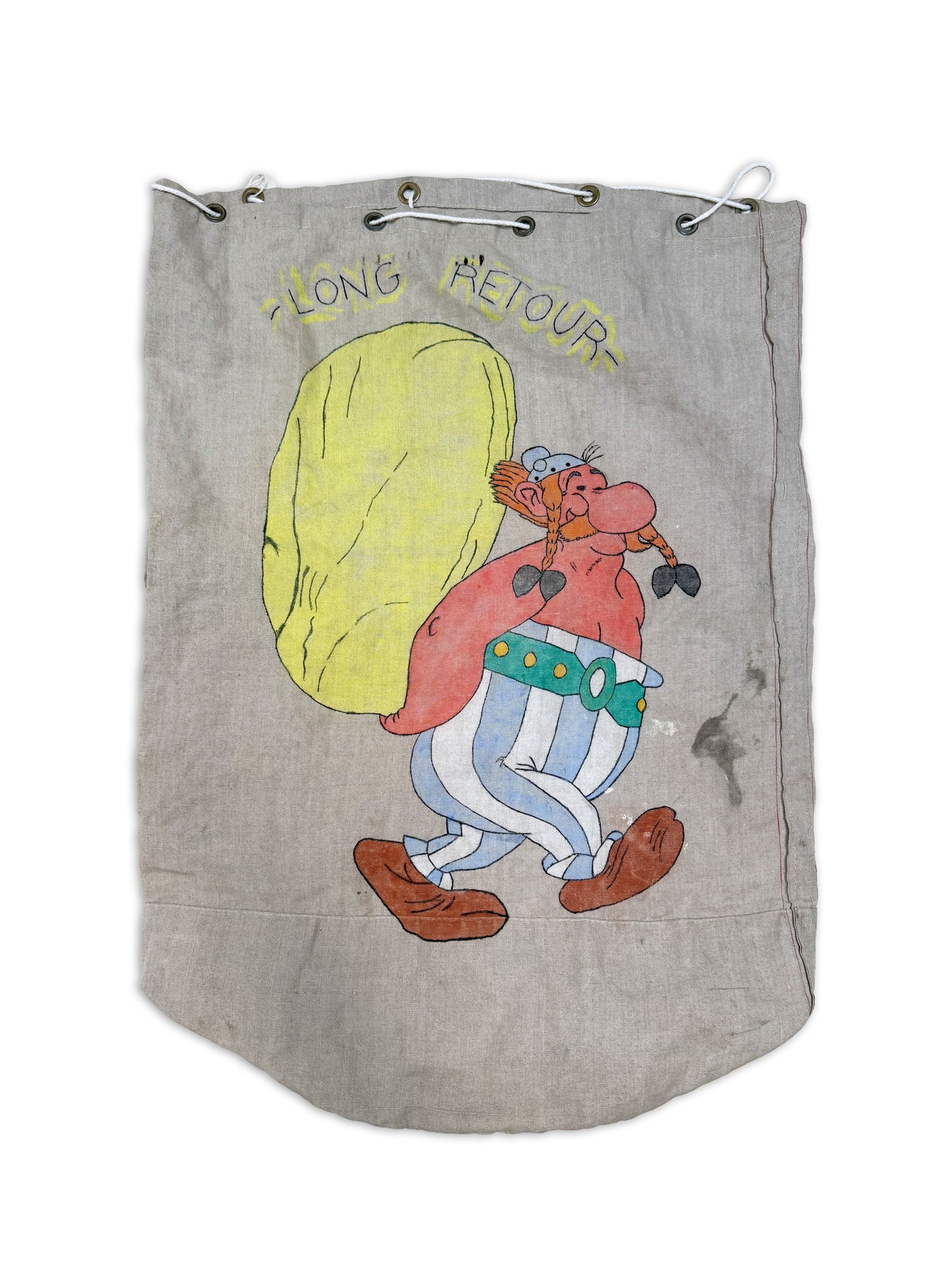 1960s French Naval Aviation Asterix & Obelix Canvas Kit Bag
