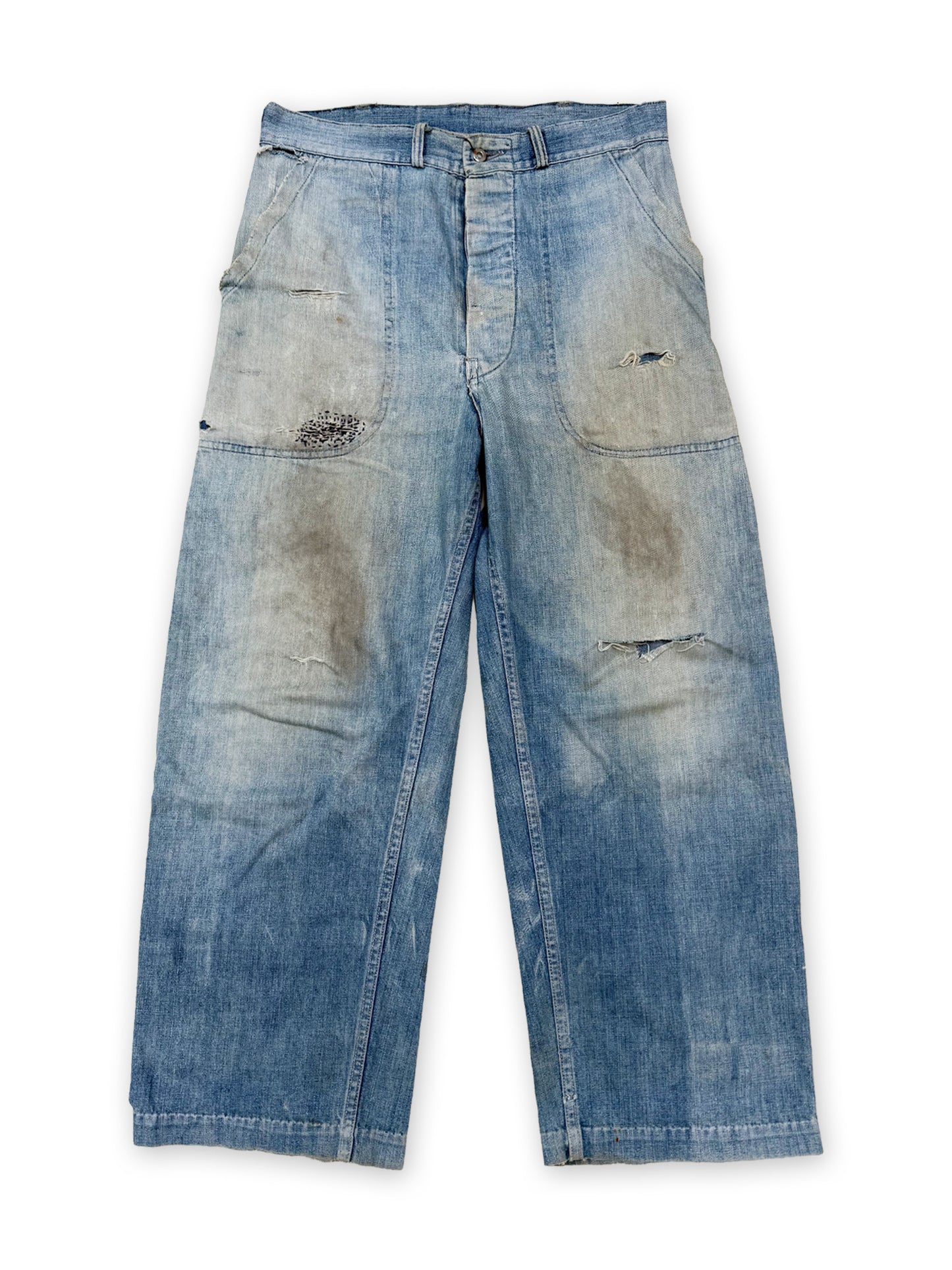 Rare 1940s USN Denim Dungarees [W31.5 L27]