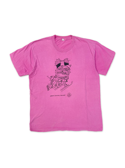 1987 Screen Stars Great Central Railway Run Club T-Shirt – Pink