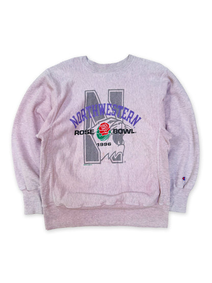 1996 Champion Reverse Weave Northwestern Rose Bowl Sweatshirt [L]