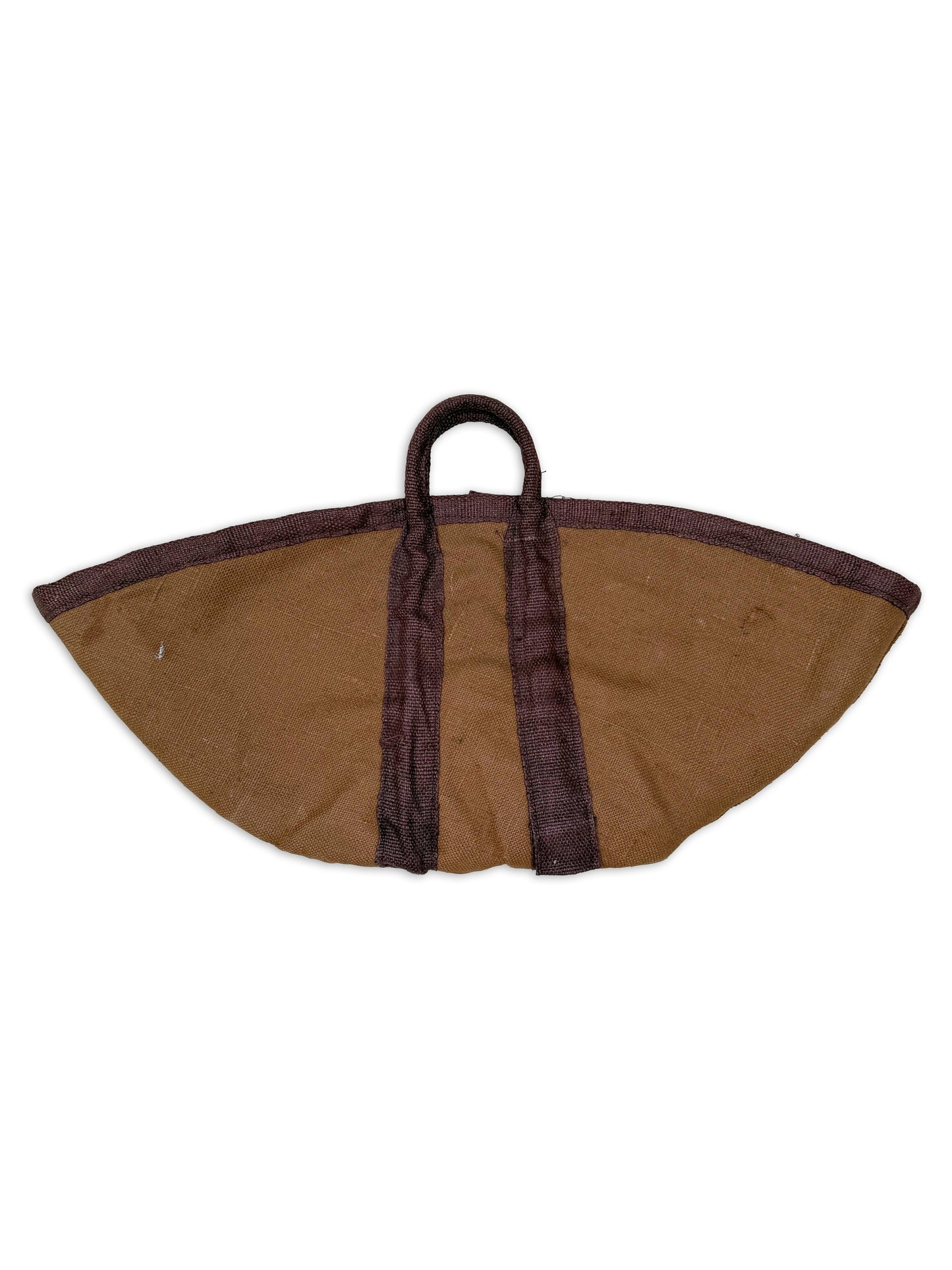 1950s British Reversible Carpenter’s Tool Bag – Brown Linen / Butter Cream Leather