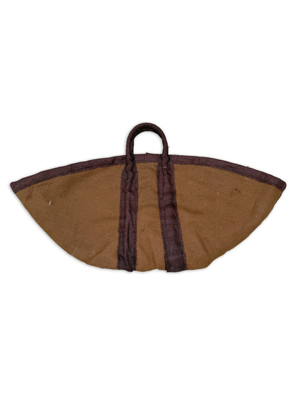 1950s British Reversible Carpenter’s Tool Bag – Brown Linen / Butter Cream Leather