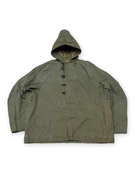 1940s–1950s US Navy Foul Weather Clasp Front Smock Anorak [M]