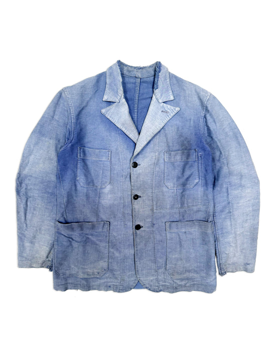 1940s - 1950s Le Belge French 4 Pocket Moleskin Blazer