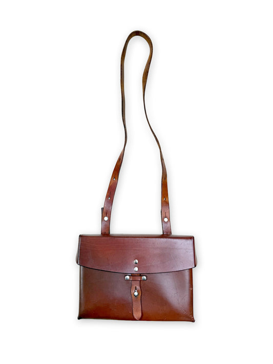 1988 Swiss Army Brown Leather Shoulder Bag