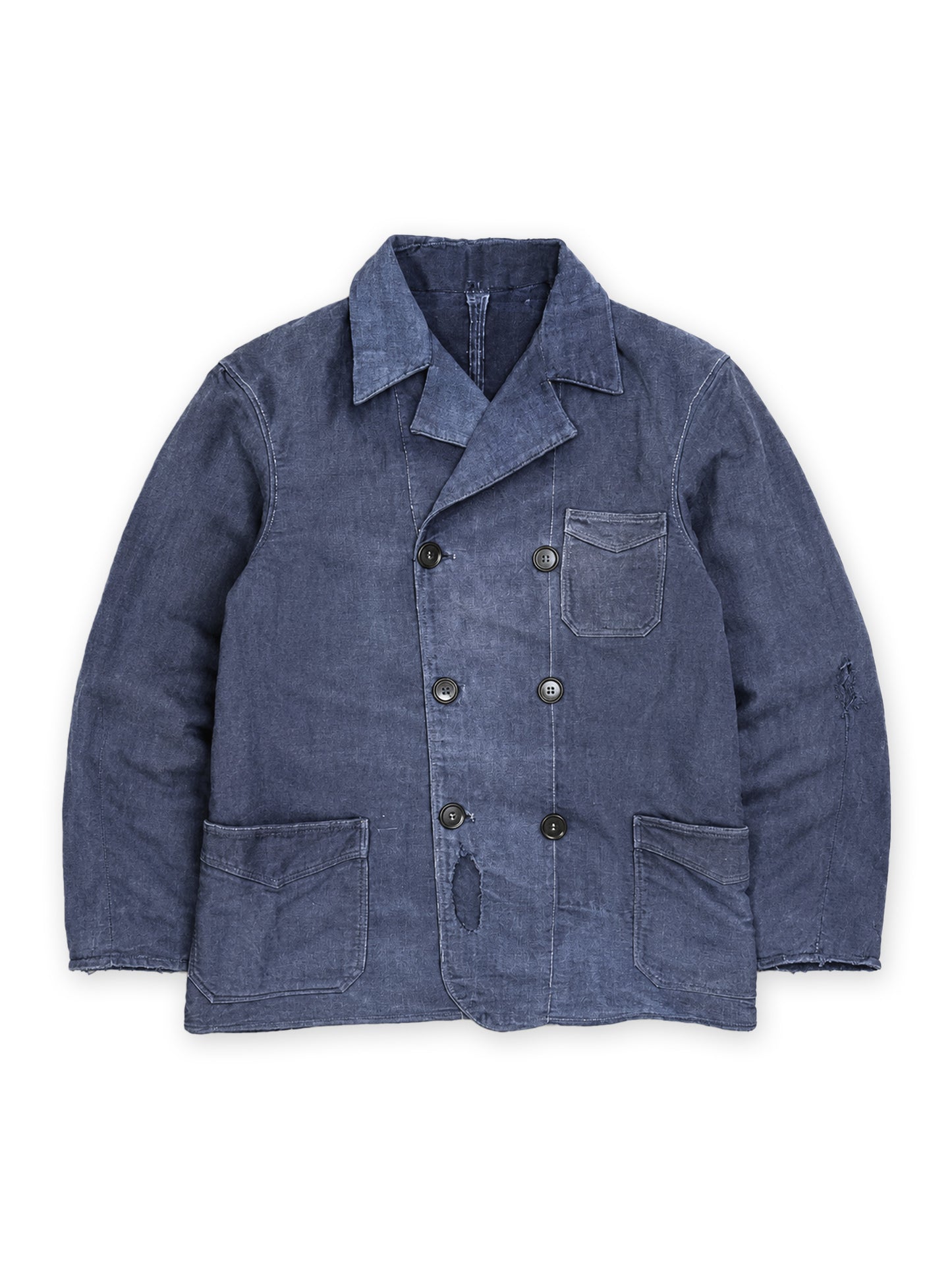 1950s Dutch Light Moleskin Double-Breasted Chore Jacket