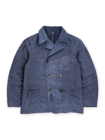 1950s Dutch Light Moleskin Double-Breasted Chore Jacket