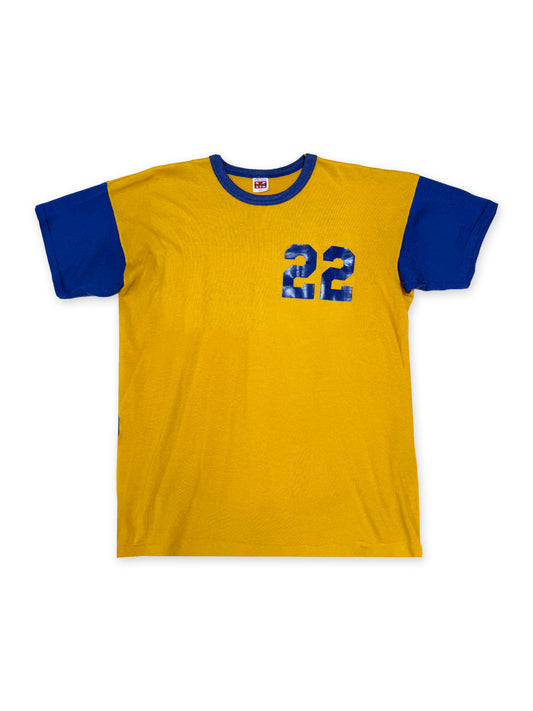 1960s Mason Elgin Yellow & Blue Ringer Tee [42–44]